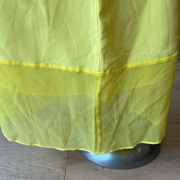 EUC lemon yellow classic layered silk one shoulder sheath dress from Tibi - Picture 5 of 11